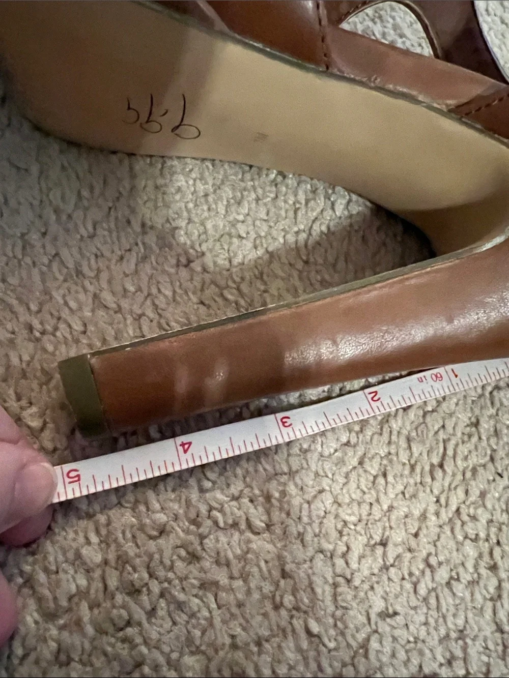 G by Guess Brown Platform Slingback Heels with Gold Insole